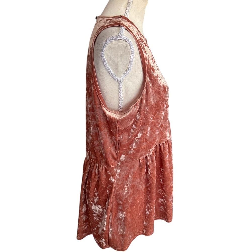 Knox Rose Pink Velvet Babydoll Top - Picture 7 of 9